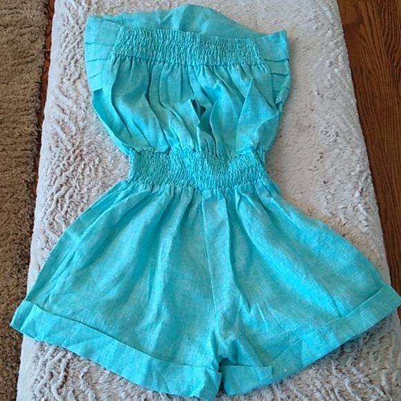 100% Linen Skort Romper - Picture 6 of 14
